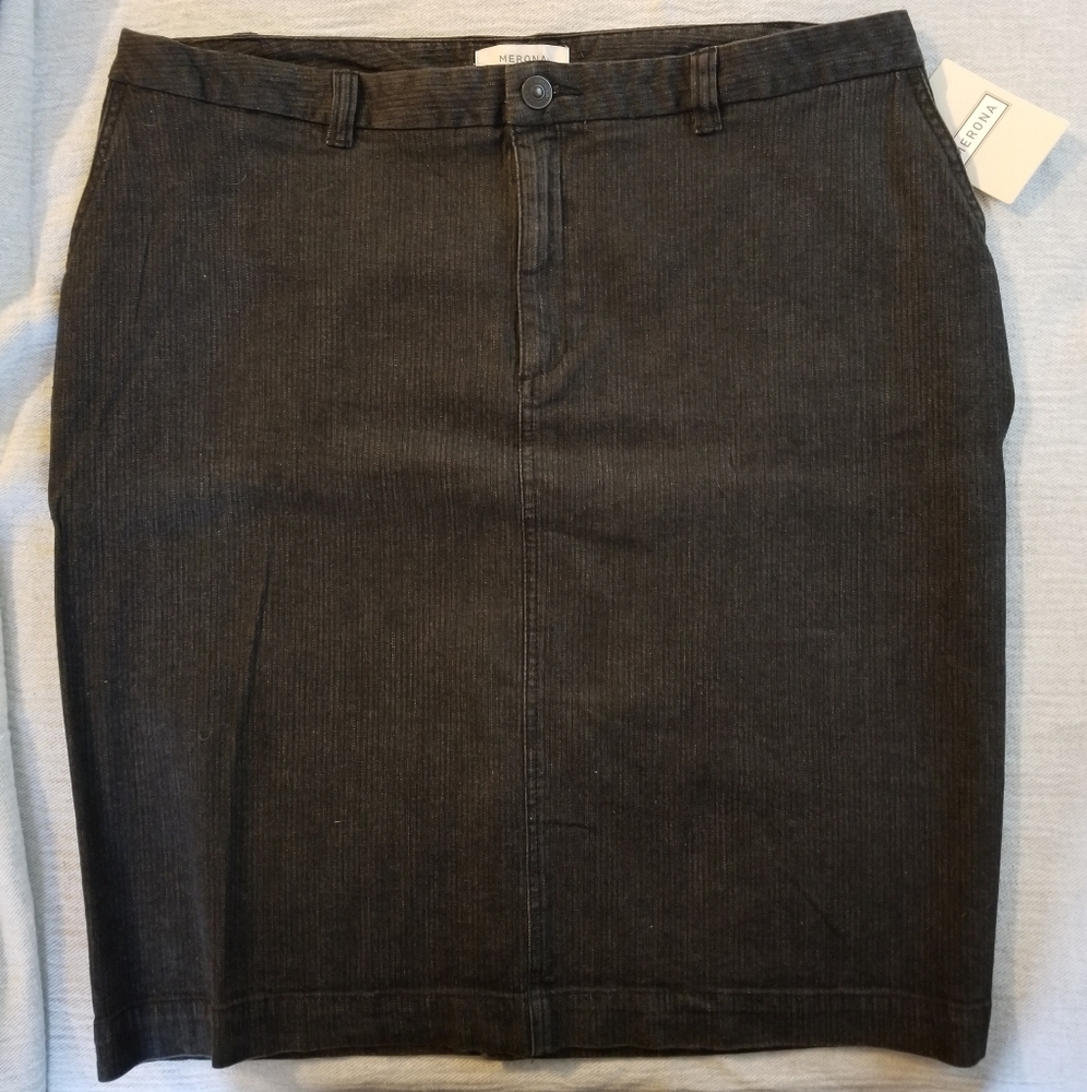 Black Denim Skirt